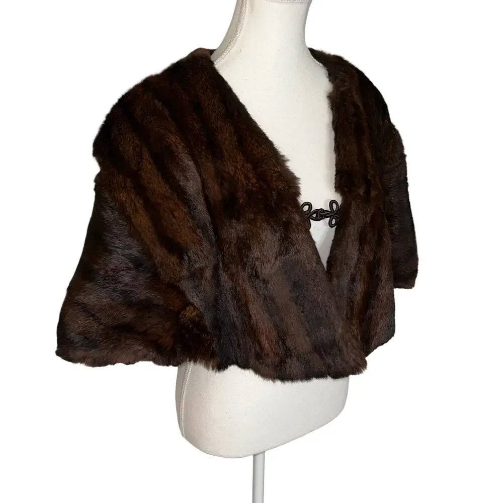 Vintage 1950s Dark Ranch Mink Capelet – Stein Bros. Fur Co. - Picture 3 of 8